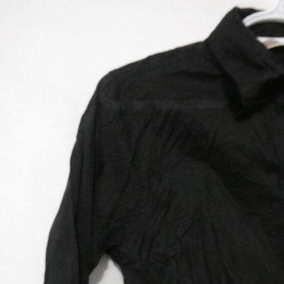 TOMMY HILFIGER Denim | medium | Sheer Cotton Black Button-Up Shirt - Picture 4 of 16